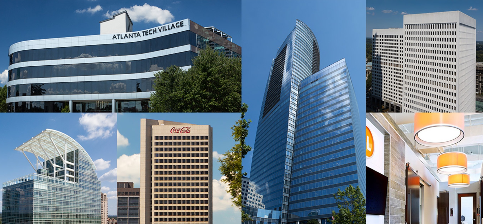 Photo montage of several high-profile office buildings in Atlanta