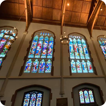 Photo of the inside of a church